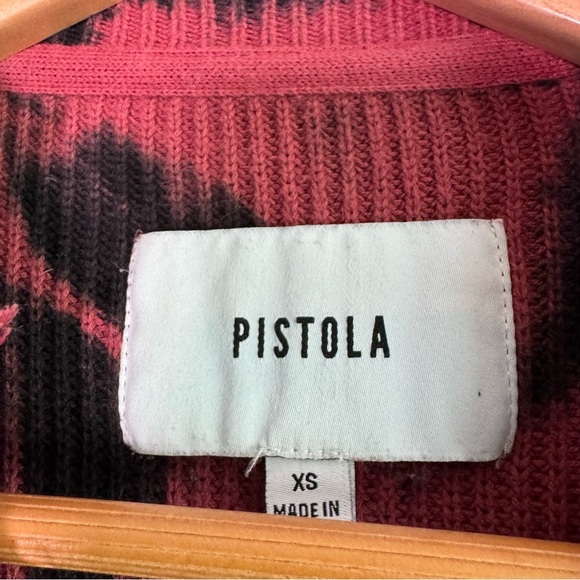 Pistola Darya Acid Dye Cotton Sweater in Red Lava size XS - Picture 2 of 9